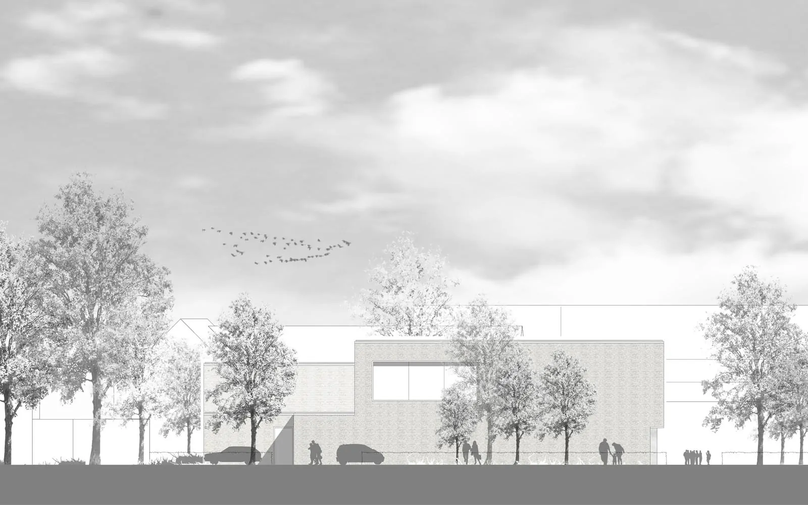 Wettbewerb Peter-Wust-Schule Ansicht Steinweg Claus Architekten