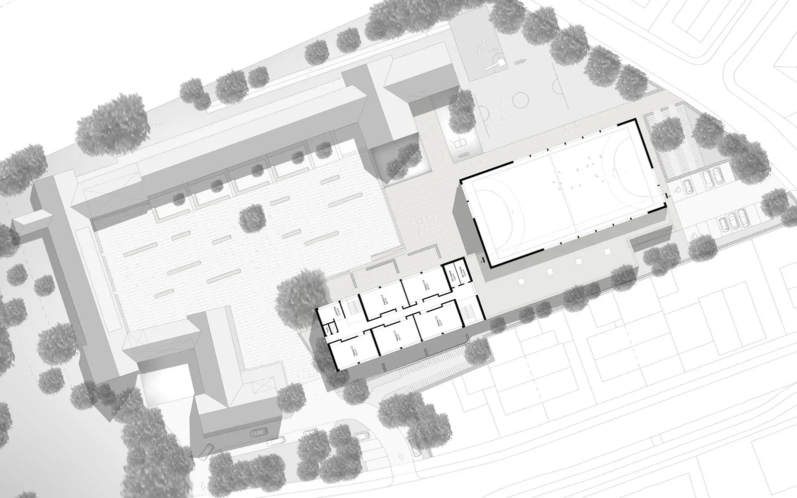 Wettbewerb_Peter-Wust_Schule_mit_Sporthalle_Muenster_Grundriss_Steinweg Claus Architekten